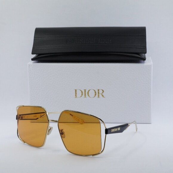 Final Price! Dior ARCHIDIOR S1U B0K0 Gold /Orange Sunglasses - Picture 1 of 11